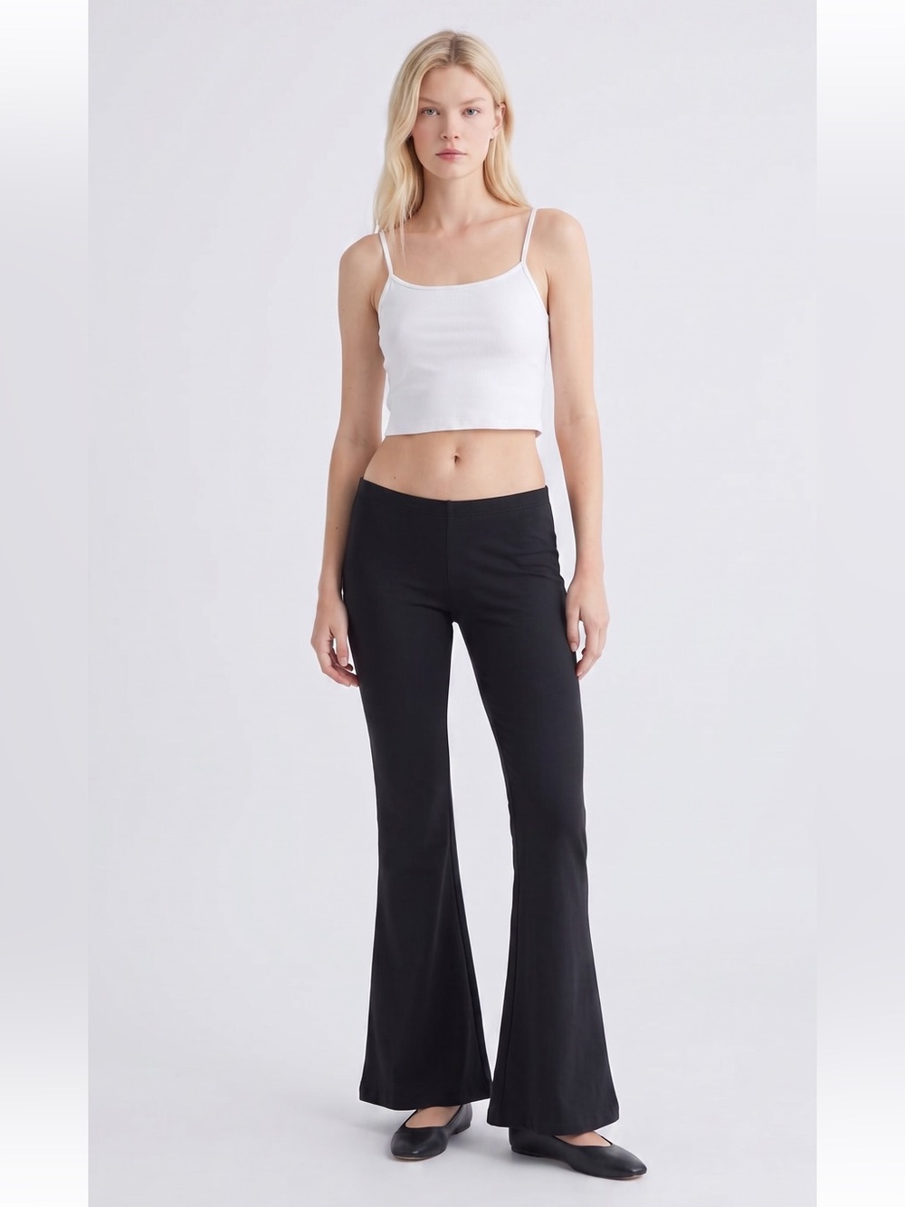 Vintage Y2K h.i.p. Black Boot Cut Low-rise Pull-on Pants. Disco. Rave. USA. XS